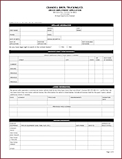 Crandell Brothers Trucking Driver Application